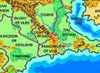 Gran March, Duchy of Ulek, Kingdom of Keoland, County of Ulek, Principality of Ulek, Celene, The Pomarj, Wild Coast, Lortmil Mts., Dreadwood, Kron Hills, Suss Forest, Welkwood